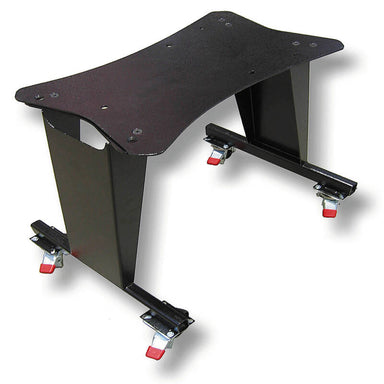 side view of black geo knight dka heat press stand